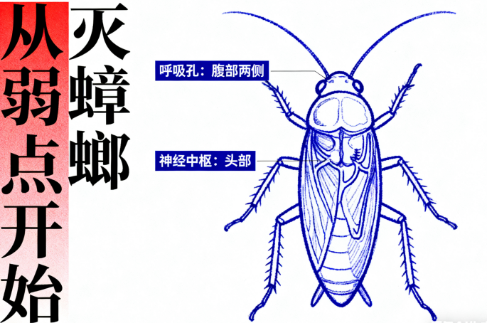家里有蟑螂怎么辦？收拾蟑螂它從弱點(diǎn)開(kāi)始。